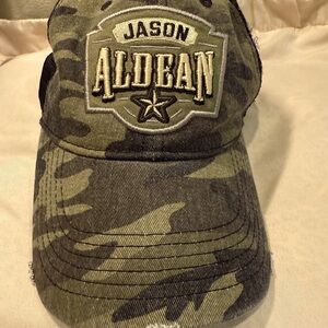 Jason Aldean Camo Cap - “BURNIN” IT DOWN”- Trucker Cap- Snap closure